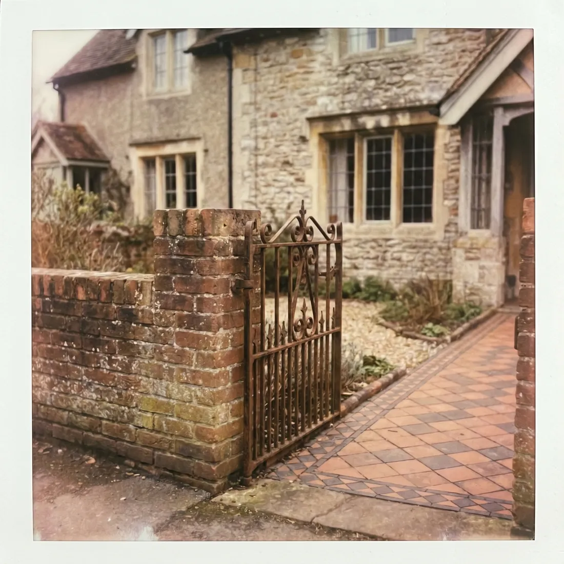 Wrought-iron garden gate